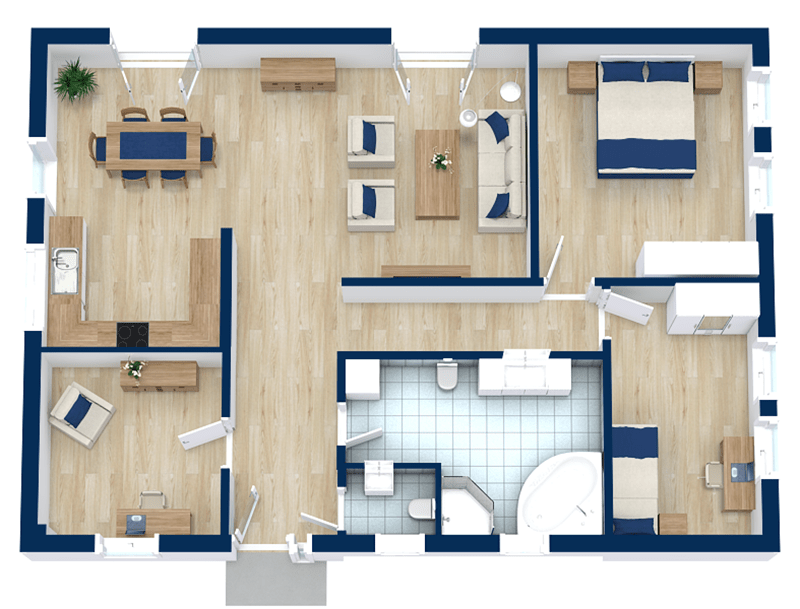 Optimizing Your Kitchen Layout for Maximum Efficiency | Sarasota, FL Efficient kitchen layout with optimized flow and storage in a Sarasota, FL home.