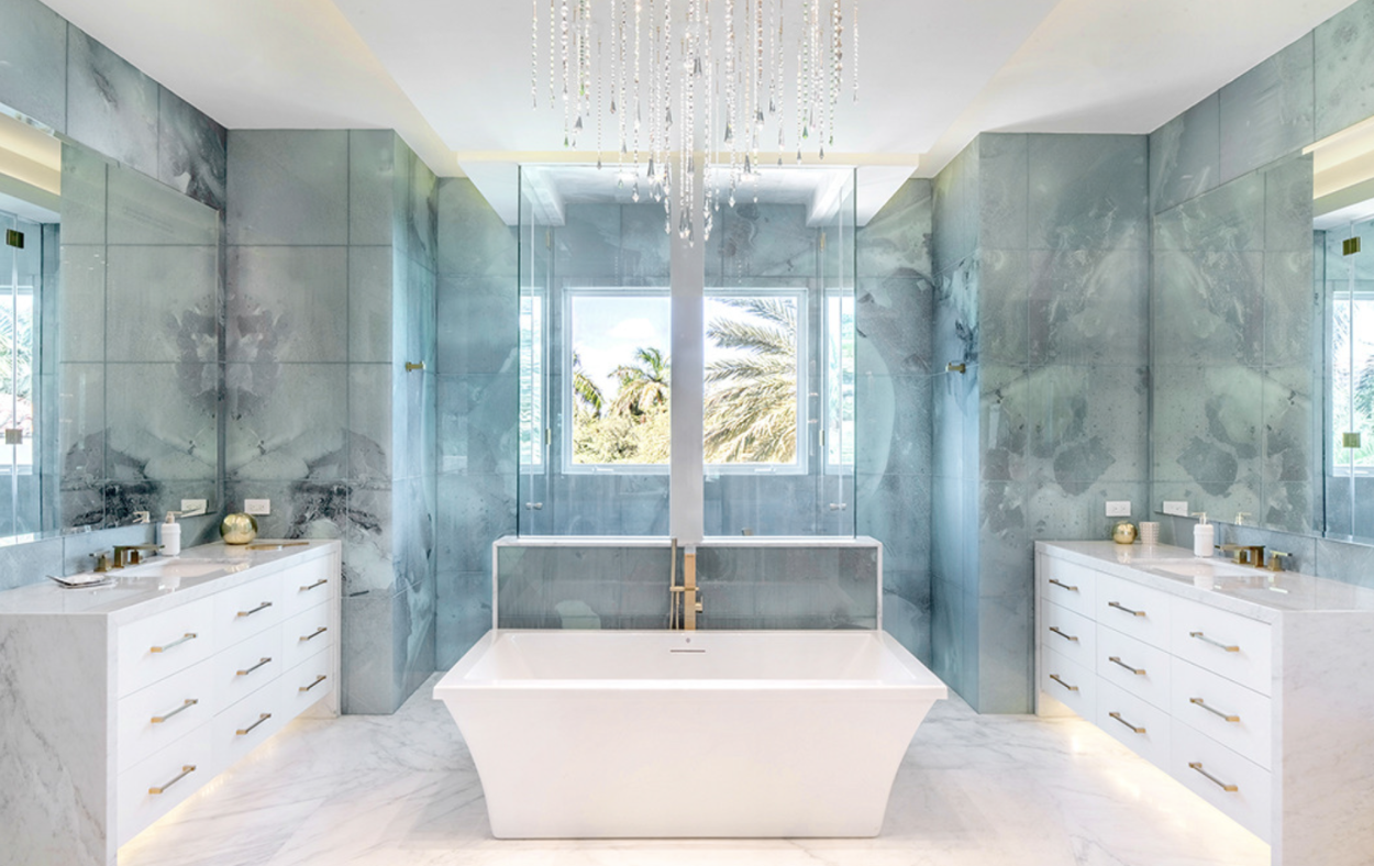 Elegant freestanding bathtub with modern design in Sarasota, FL